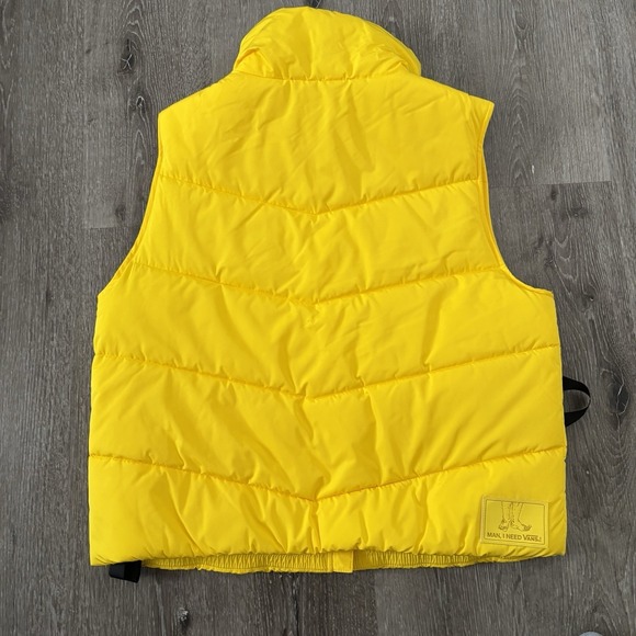 Vans X Tierra Whack Collab Puffer Zip Vest Yellow Size XL Skate Streetwear - Picture 10 of 14